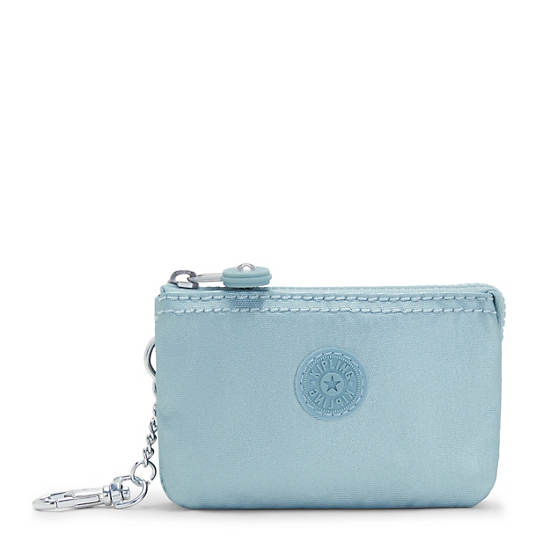 Kipling Creativity Mini Metallic Pouch Keychain Táska Aqua | HU 2099TC